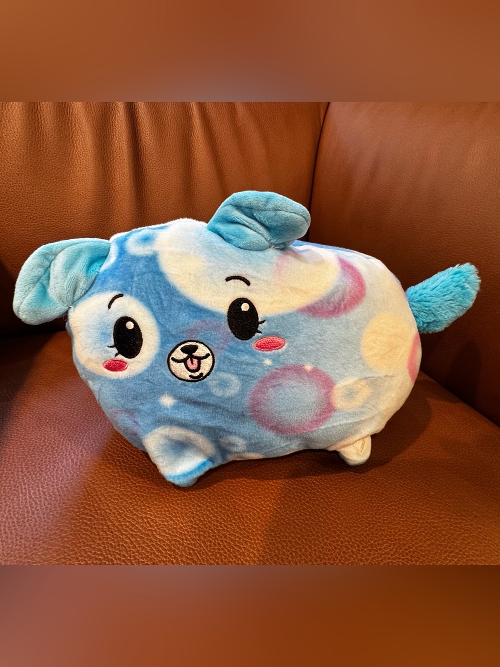 Blue Light-Up Plush Cartoon Puppy Stuffed Animal - Soft Kids Toy
